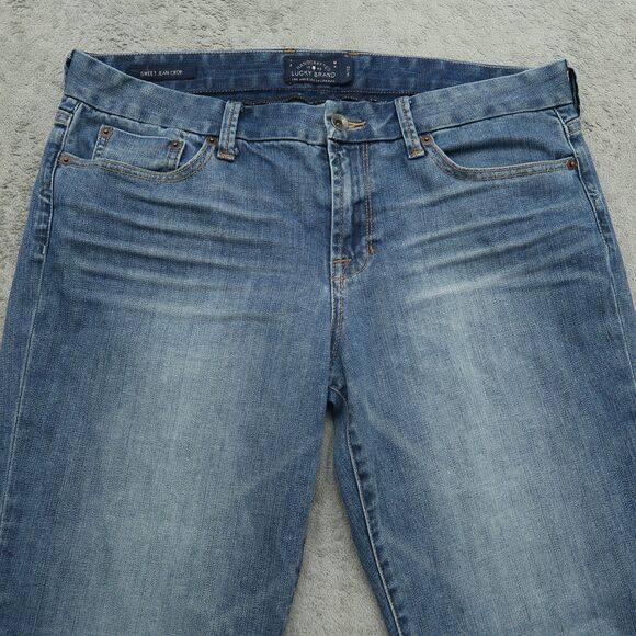 Lucky Brand Jeans Women's Size 14/32 Blue Mid-Rise Sweet Crop Denim 24.5" Inseam - Picture 12 of 16